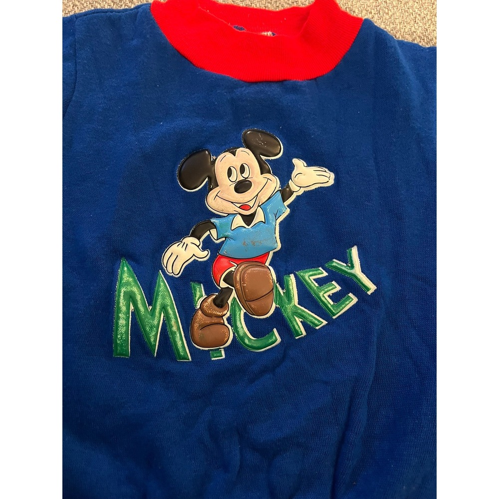Vintage 1960's Mickey Mouse Kids Shirtees Graphic Short Sleeve Sweatshirt 5/6